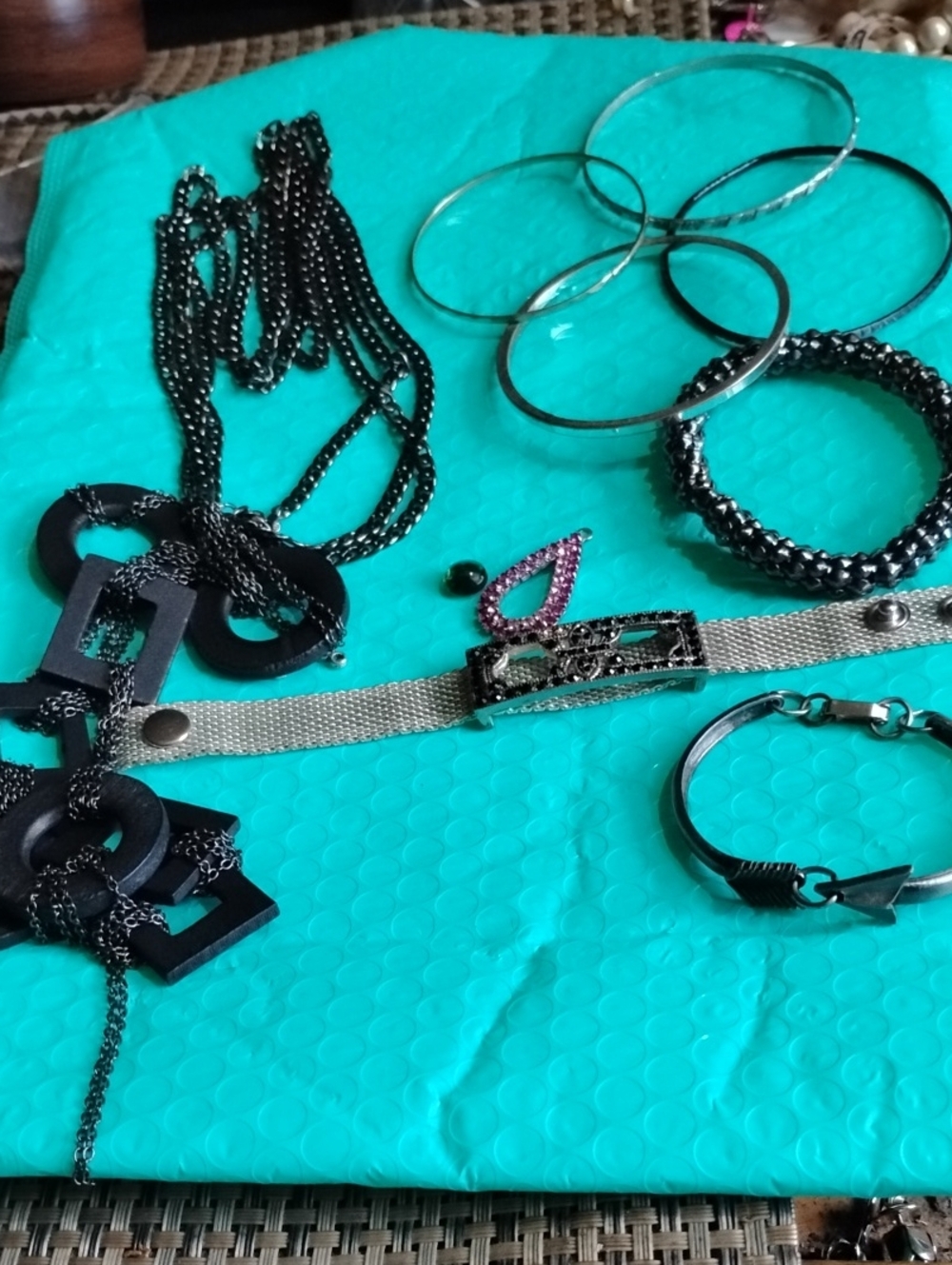 Assorted Jewelry Lot(Bracelets (7)& Necklace++